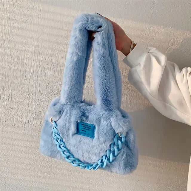 Olivia's fluffy bag